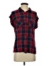 Rails 100% Rayon Plaid Red Short Sleeve Button-Down Shirt Size S - photo 1