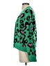 Shein 100% Acrylic Hearts Green Cardigan Size 4 - photo 5