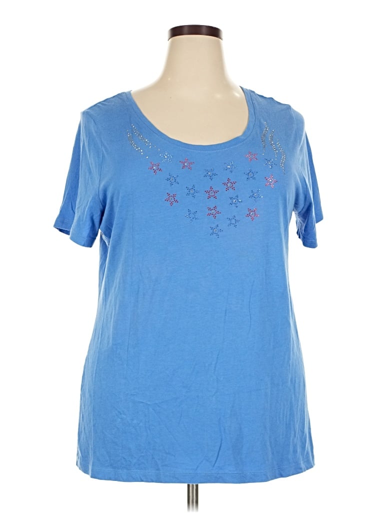 Pre-owned Avenue Short Sleeve T-shirt In Blue