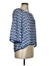 Xhilaration 100% Polyester Blue 3/4 Sleeve Blouse Size S - photo 4