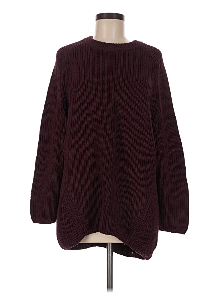 Pre-owned Express Pullover Sweater In Burgundy
