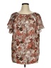 Unbranded Brown Short Sleeve Blouse Size XL - photo 1