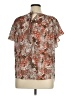 Unbranded Brown Short Sleeve Blouse Size XL - photo 2
