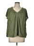 Torrid Green Short Sleeve Blouse Size Lg Plus (0) - photo 1