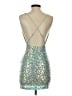 Windsor 100% Polyester Stars Green Cocktail Dress Size S - photo 2