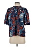 Hailey & Co. 100% Polyester Floral Blue Short Sleeve Blouse Size S - photo 1