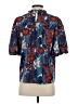 Hailey & Co. 100% Polyester Floral Blue Short Sleeve Blouse Size S - photo 2