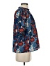 Hailey & Co. 100% Polyester Floral Blue Short Sleeve Blouse Size S - photo 4