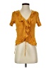 H&M Yellow Short Sleeve Blouse Size 4 - photo 1