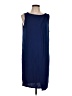 J.Jill Solid Blue Casual Dress Size L (petite) - photo 1