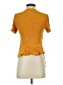 H&M Yellow Short Sleeve Blouse Size 4 - photo 2