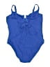 City Chic Solid Blue One Piece Swimsuit Size 22 Plus (XL) - photo 2
