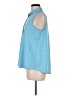 J. McLaughlin Polka Dots Blue Sleeveless Button-Down Shirt Size M - photo 5