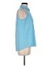 J. McLaughlin Polka Dots Blue Sleeveless Button-Down Shirt Size M - photo 4