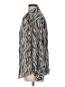 Free People 100% Polyester Animal Print Silver Long Sleeve Blouse Size L - photo 5
