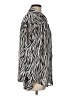 Free People 100% Polyester Animal Print Silver Long Sleeve Blouse Size L - photo 4