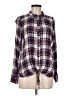 Bobeau 100% Rayon Plaid Purple Long Sleeve Blouse Size M - photo 1