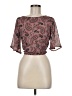 Don't Ask Why 100% Polyester Burgundy Short Sleeve Blouse One size - photo 1