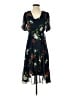 Calvin Klein 100% Polyester Floral Black Cocktail Dress Size 2 - photo 1