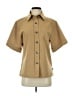 Melody Ehsani Tan Short Sleeve Blouse Size S - photo 1