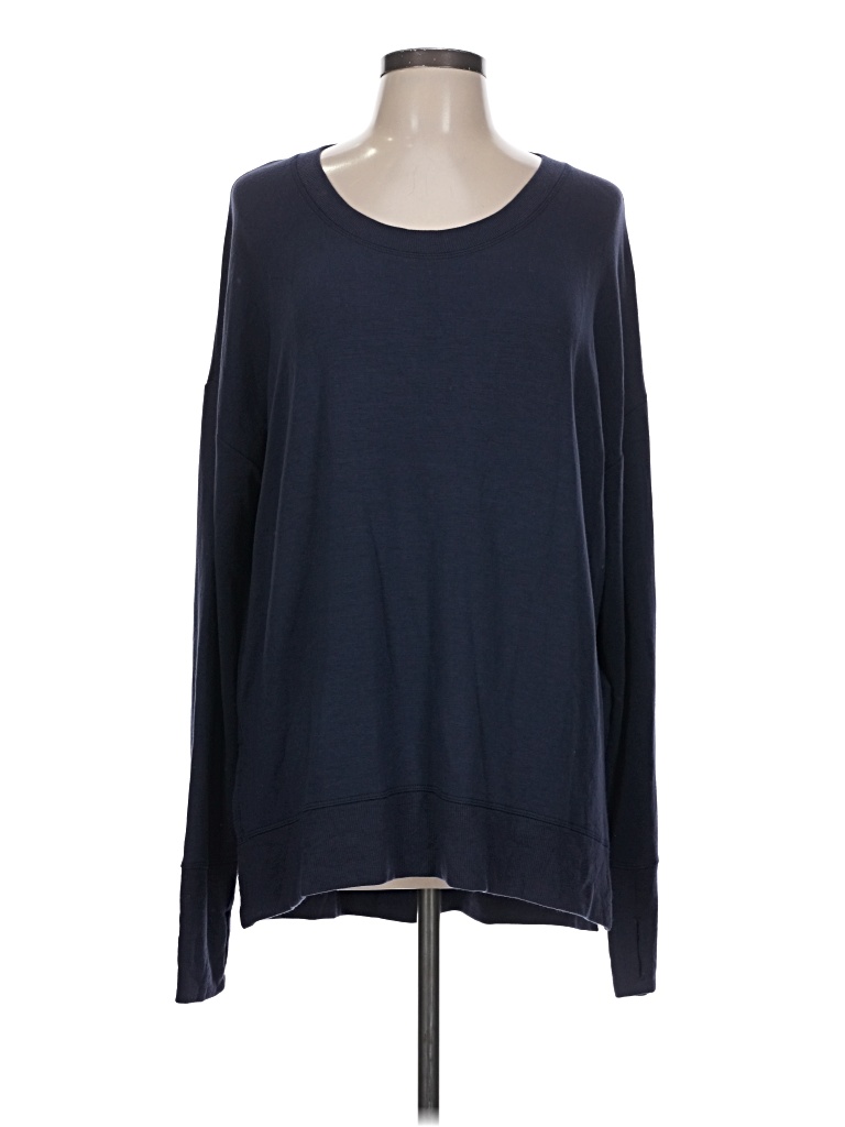 Pre-owned Athleta Long Sleeve T-shirt In Blue