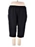 Catherines Solid Black Casual Pants Size 3X Petite - photo 1