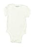 Old Navy 100% Cotton Solid Ivory Short Sleeve Onesie Size 6-12 mo - photo 1