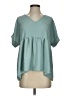 Entro 100% Polyester Teal Short Sleeve Blouse Size S - photo 1