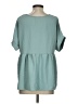 Entro 100% Polyester Teal Short Sleeve Blouse Size S - photo 2