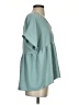 Entro 100% Polyester Teal Short Sleeve Blouse Size S - photo 4