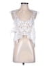Self-Portrait 100% Polyester White Sleeveless Blouse Size M - photo 1