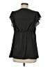 Adiva 100% Polyester Black Short Sleeve Blouse Size M - photo 2