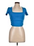 Zara Blue Short Sleeve Top Size L - photo 1