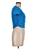 Zara Blue Short Sleeve Top Size L - photo 4