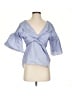Cinq à Sept 100% Polyester Blue 3/4 Sleeve Blouse Size S - photo 1