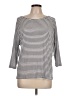 Seaton 100% Polyester Stripes Gray 3/4 Sleeve T-Shirt Size L - photo 1