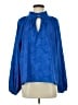 Karlie Blue Long Sleeve Blouse Size S - photo 1
