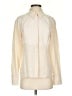 Ann Taylor 100% Silk Color Block Ivory Long Sleeve Silk Top Size 4 - photo 1