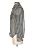 Guess Stripes Silver Long Sleeve Blouse Size XS - photo 5