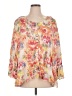 Tianello Floral Orange 3/4 Sleeve Blouse Size 1X - photo 1