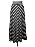 AB Studio Stripes Black Casual Skirt Size XL - photo 1
