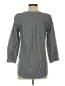 Talbots 100% Cotton Stripes Gray 3/4 Sleeve Blouse Size S - photo 2