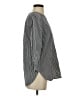 Talbots 100% Cotton Stripes Gray 3/4 Sleeve Blouse Size S - photo 4