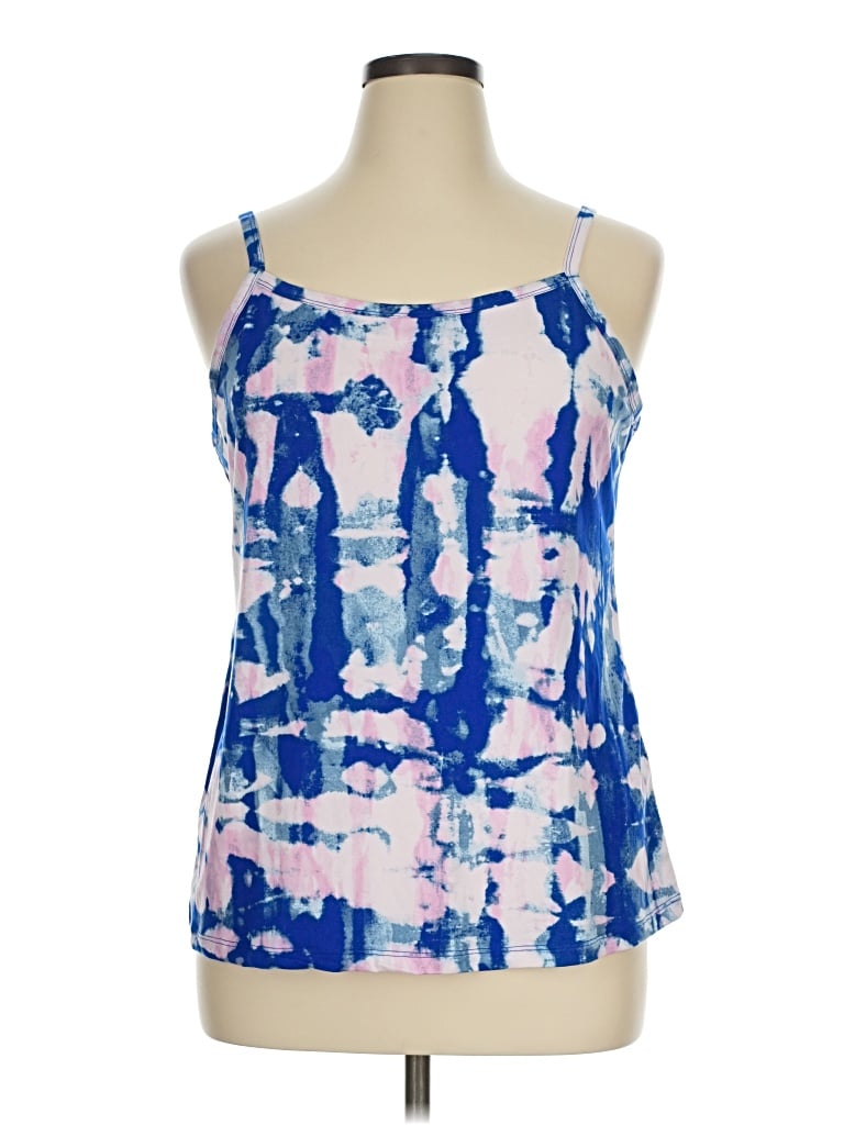 Pre-owned Lularoe Tank Top Blue Halter Neckline Tops