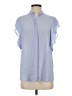 ASOS 100% Polyester Blue Short Sleeve Blouse Size 4 - photo 1