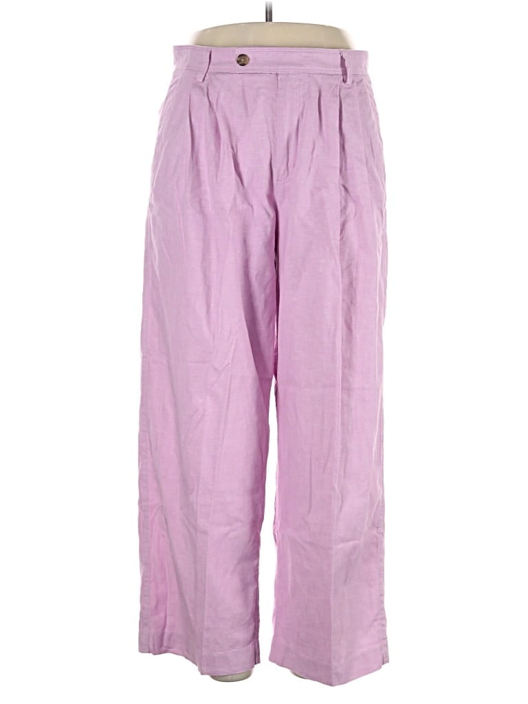 Pre-owned Banana Republic Factory Store Linen Pants In Purple