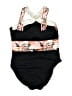 Hilor Print Black One Piece Swimsuit Size 14 - photo 2