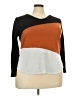 Shein Curve Color Block Orange Pullover Sweater Size 4X - photo 1