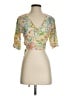 Billabong Yellow 3/4 Sleeve Blouse Size S - photo 1