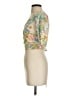 Billabong Yellow 3/4 Sleeve Blouse Size S - photo 5